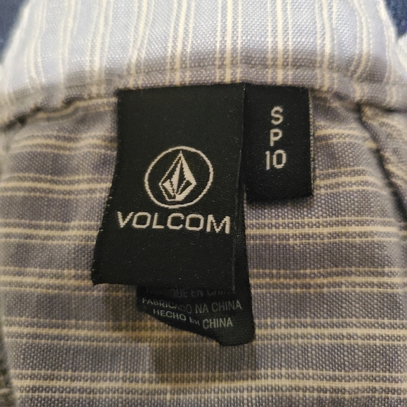 Volcom Striped Cotton Denim Overall Mini Dress S - Picture 6 of 7